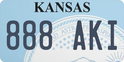 KS license plate 888AKI