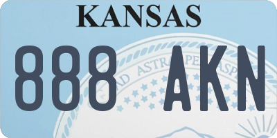 KS license plate 888AKN