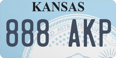 KS license plate 888AKP