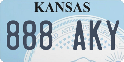 KS license plate 888AKY