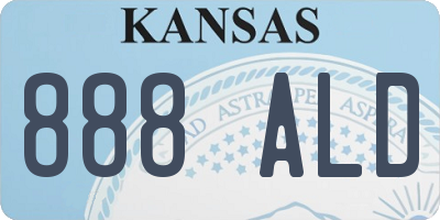 KS license plate 888ALD