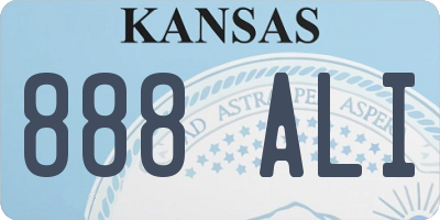 KS license plate 888ALI