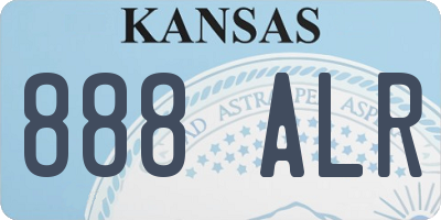 KS license plate 888ALR