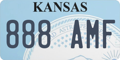 KS license plate 888AMF