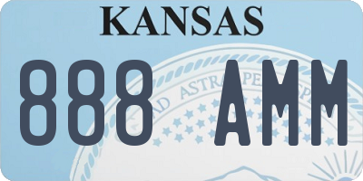 KS license plate 888AMM
