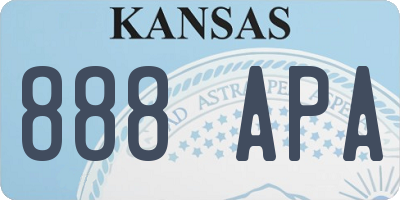 KS license plate 888APA