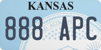 KS license plate 888APC
