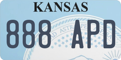 KS license plate 888APD