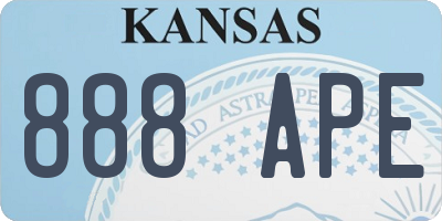 KS license plate 888APE