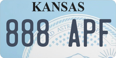 KS license plate 888APF