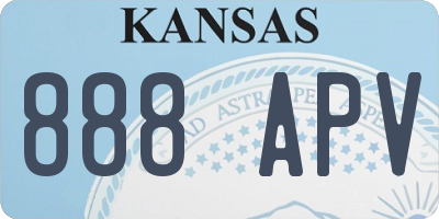 KS license plate 888APV