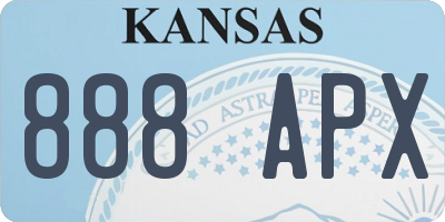 KS license plate 888APX