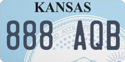 KS license plate 888AQB
