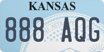 KS license plate 888AQG
