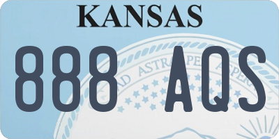 KS license plate 888AQS