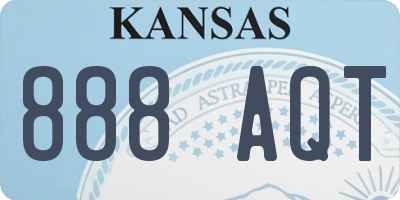 KS license plate 888AQT