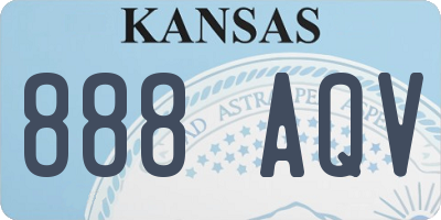 KS license plate 888AQV