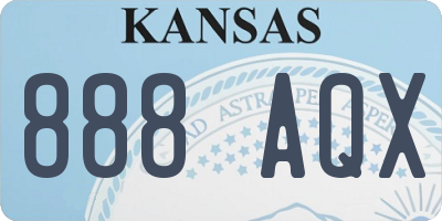 KS license plate 888AQX