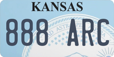 KS license plate 888ARC