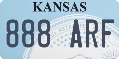 KS license plate 888ARF
