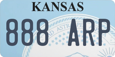 KS license plate 888ARP
