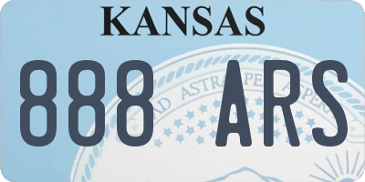KS license plate 888ARS