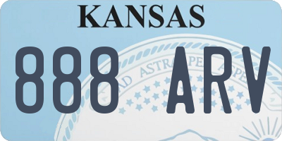 KS license plate 888ARV