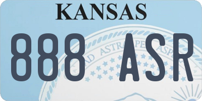 KS license plate 888ASR