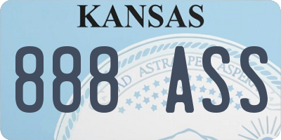 KS license plate 888ASS