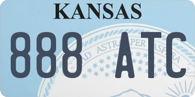 KS license plate 888ATC
