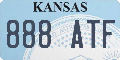 KS license plate 888ATF