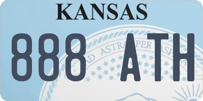 KS license plate 888ATH