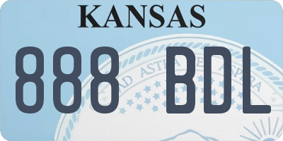 KS license plate 888BDL