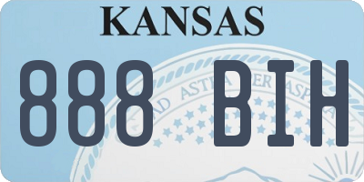 KS license plate 888BIH
