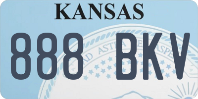 KS license plate 888BKV