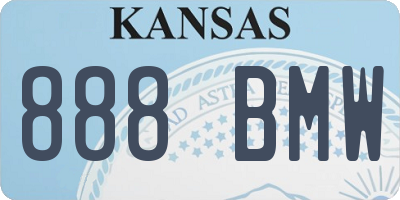 KS license plate 888BMW