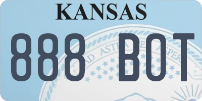 KS license plate 888BOT