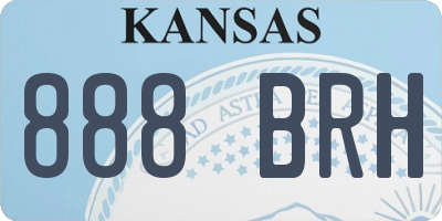 KS license plate 888BRH