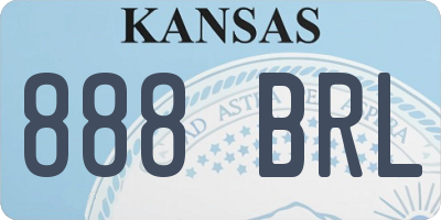 KS license plate 888BRL