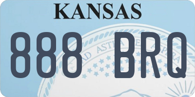 KS license plate 888BRQ
