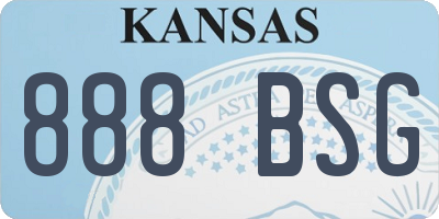 KS license plate 888BSG