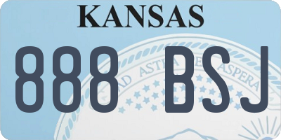 KS license plate 888BSJ