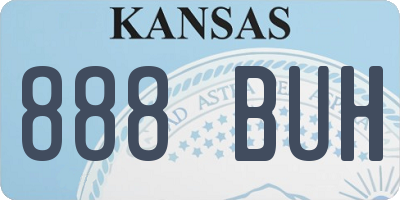 KS license plate 888BUH