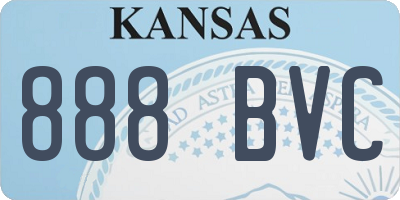KS license plate 888BVC