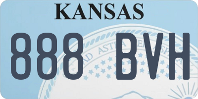 KS license plate 888BVH