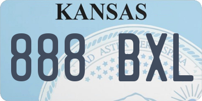 KS license plate 888BXL