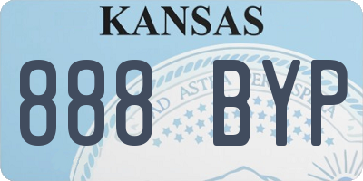 KS license plate 888BYP