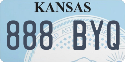 KS license plate 888BYQ