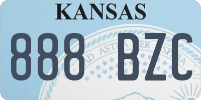 KS license plate 888BZC