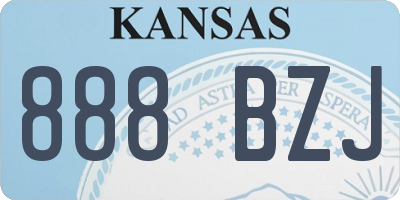 KS license plate 888BZJ